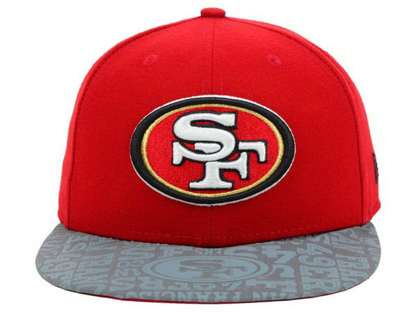 San Francisco 49ers Red Snapback Hat XDF 0528